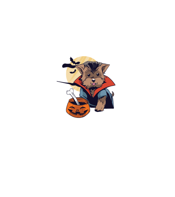 Vámpír Yorkie Halloween minta szürke pólón