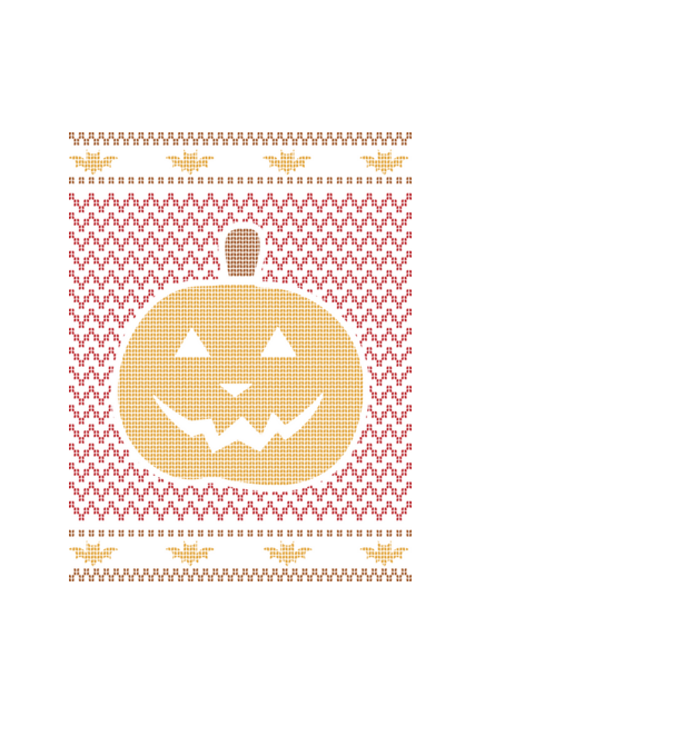Pumpkin Ugly Sweater Halloween minta fekete pólón