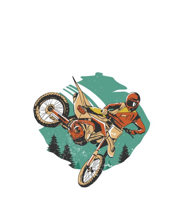 Motorcross motoros minta fehér pólón