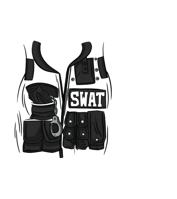 Swat minta fehér pólón