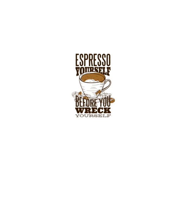 Espresso Yourself Kávés minta szürke pólón