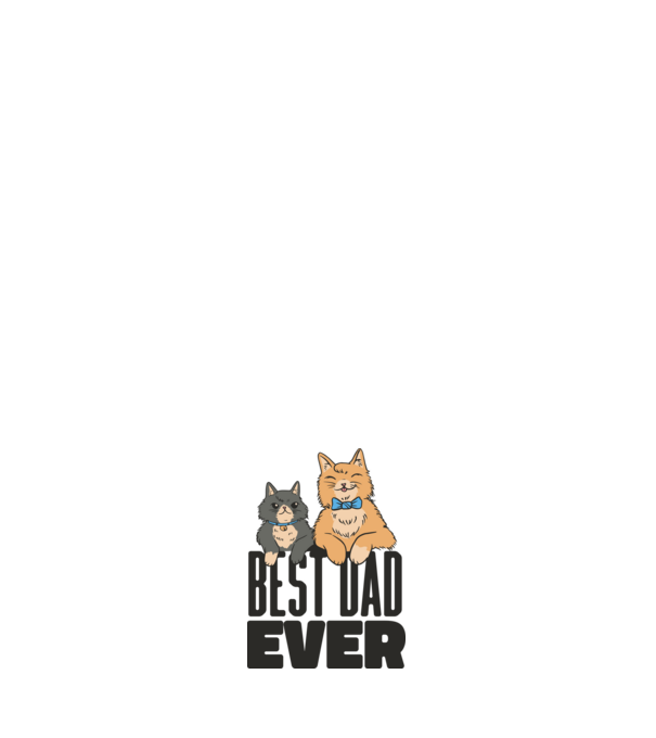 Best Cat Dad Ever - Legjobb Cicás Apa minta fehér pólón