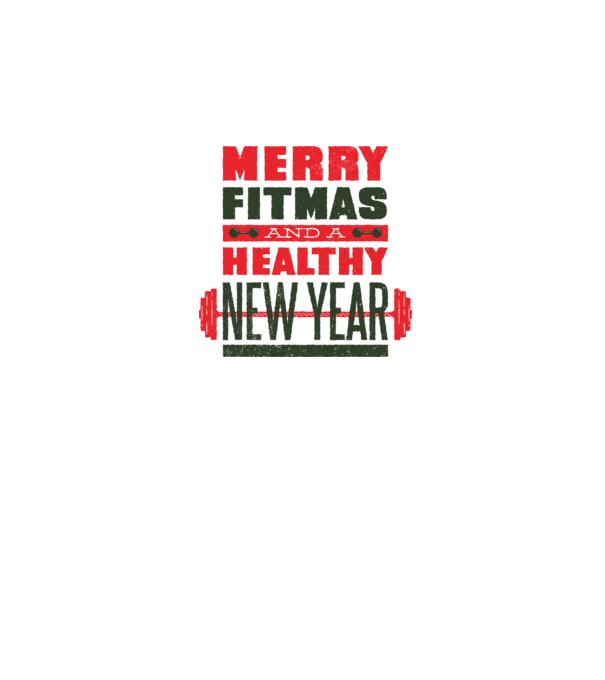 Merry Fitmas and a Healthy New Year vicces gyúrós póló minta szürke pólón