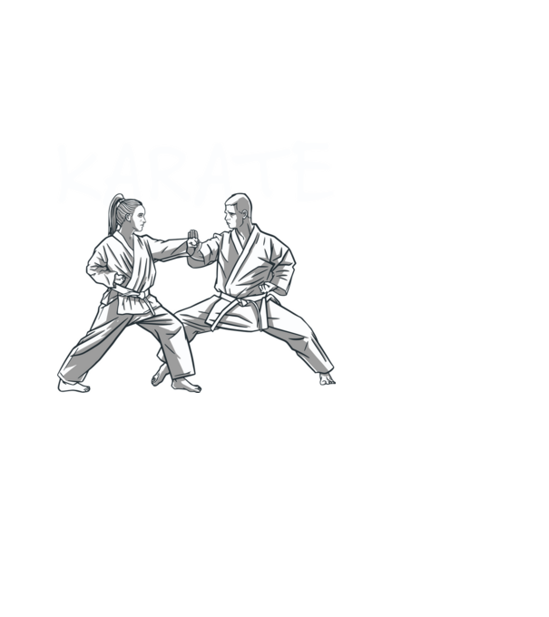 Karate minta fekete pólón