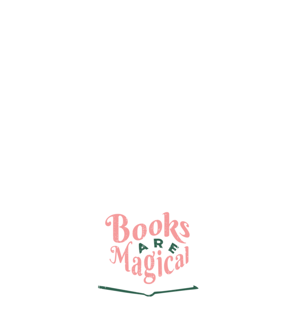 Books Are Magical minta sötétkék pólón