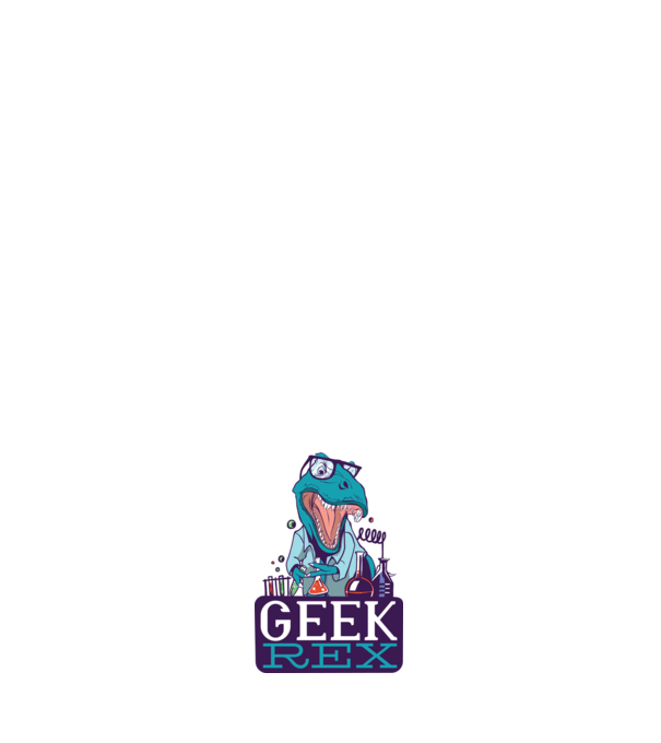 Geek Rex Dinoszaurusz póló minta sötétkék pólón