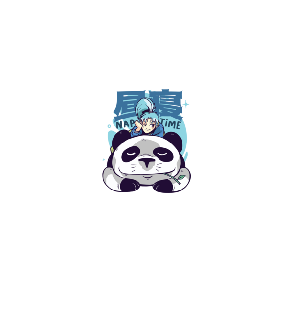 Lustálkodós Anime Panda minta szürke pólón