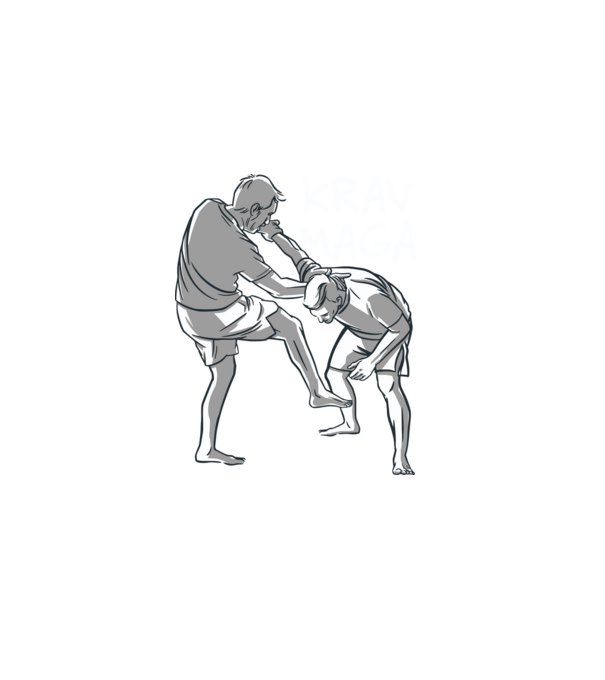 KRAV MAGA minta sötétkék pólón