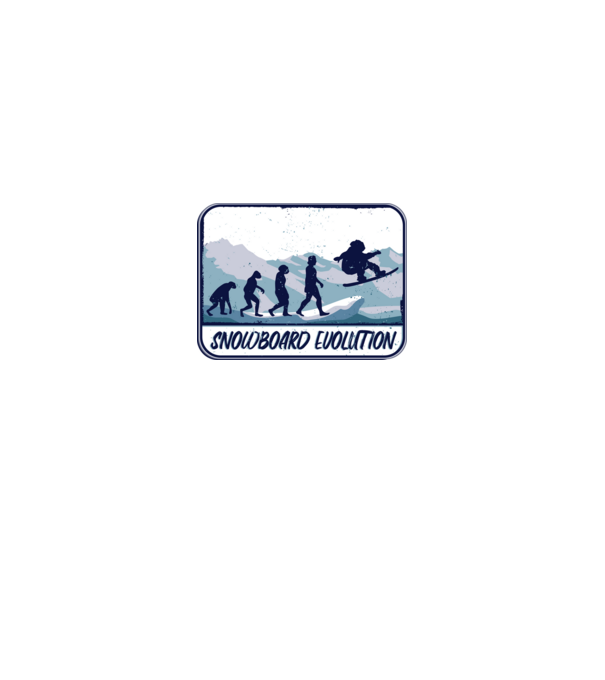 Snowboard evolúció minta királykék pólón