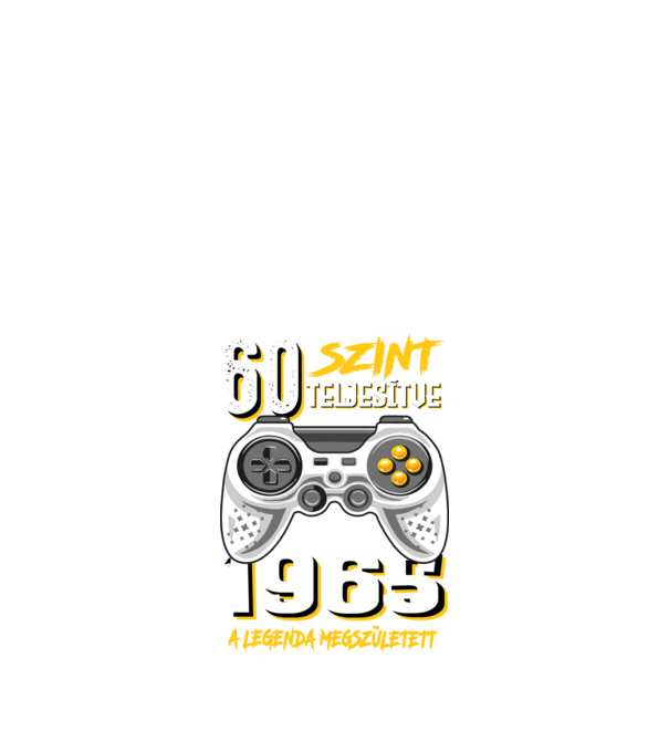 GAMER szint teljesítve 60. 1965 minta fekete pólón