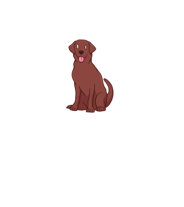 Labrador minta fehér pólón