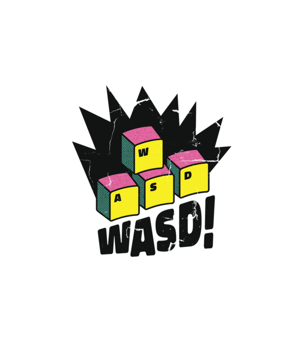 Wasd minta fehér pólón