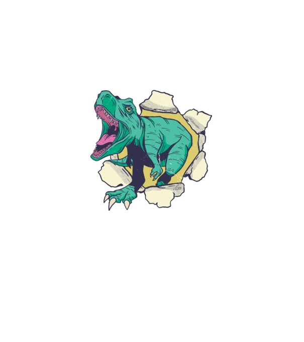 T-rex 3D minta fekete pólón