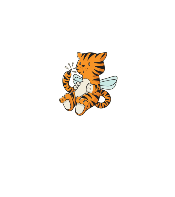 Furcsa tigris minta szürke pólón