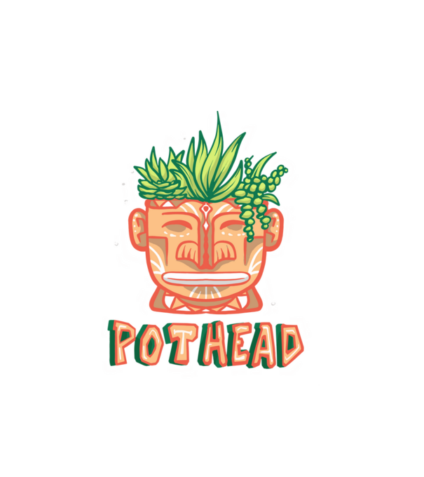 Pothead minta fehér pólón