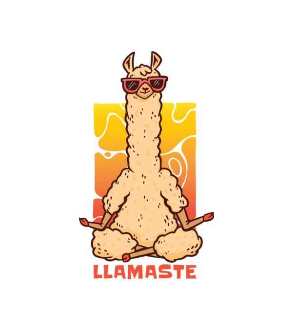 Llamaste minta fehér pólón