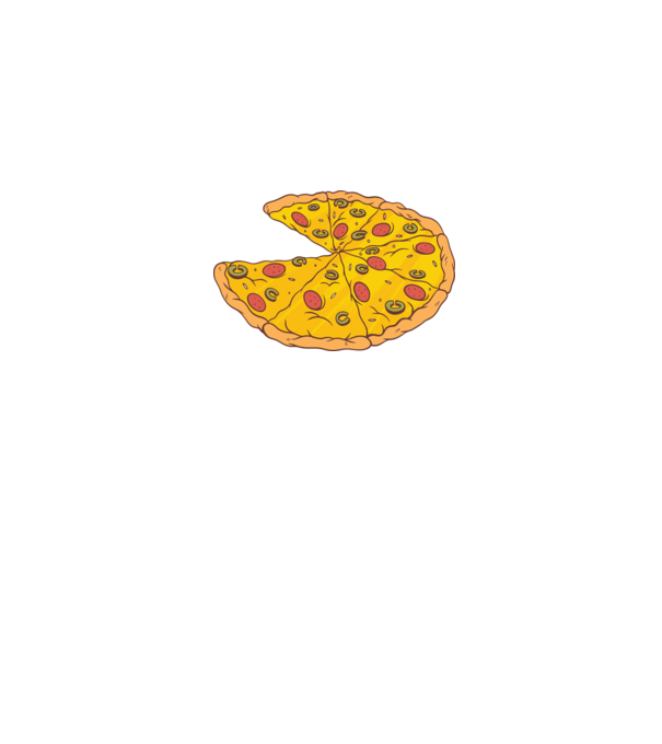 Pizza szeletek Páros minta szürke pólón
