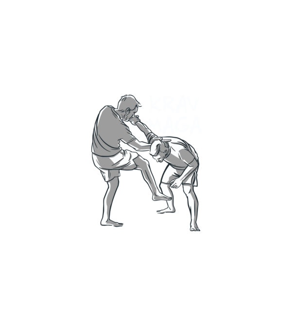 KRAV MAGA minta fekete pólón