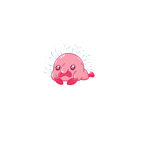 Blobfish minta fekete pólón