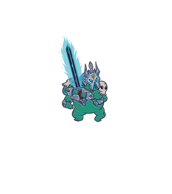 Tardigrade Lich Király minta fekete pólón