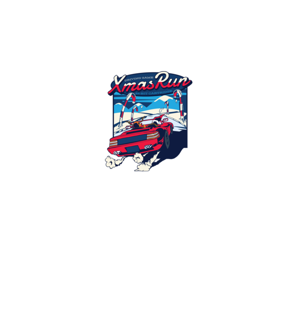 Xmas Outrun Retro Játék Karácsony minta zöld pólón