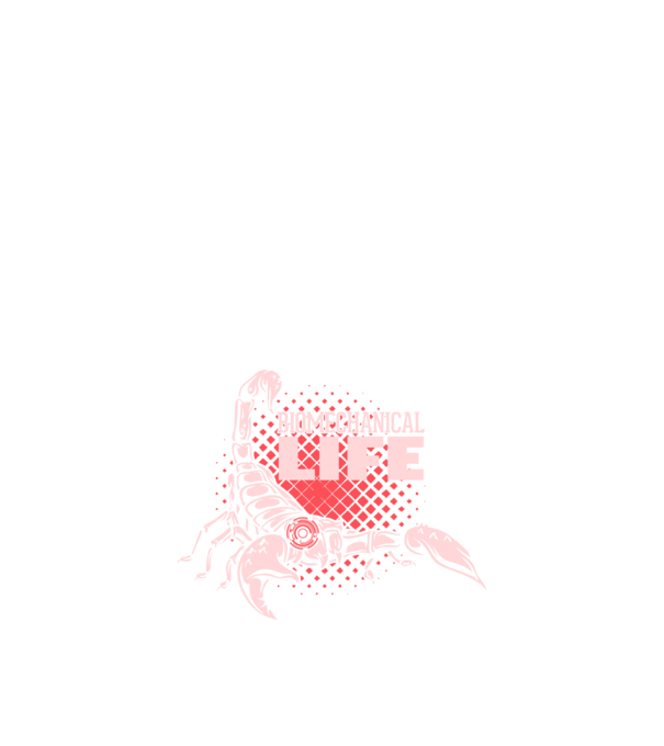 Biomechanical Life minta fekete pólón