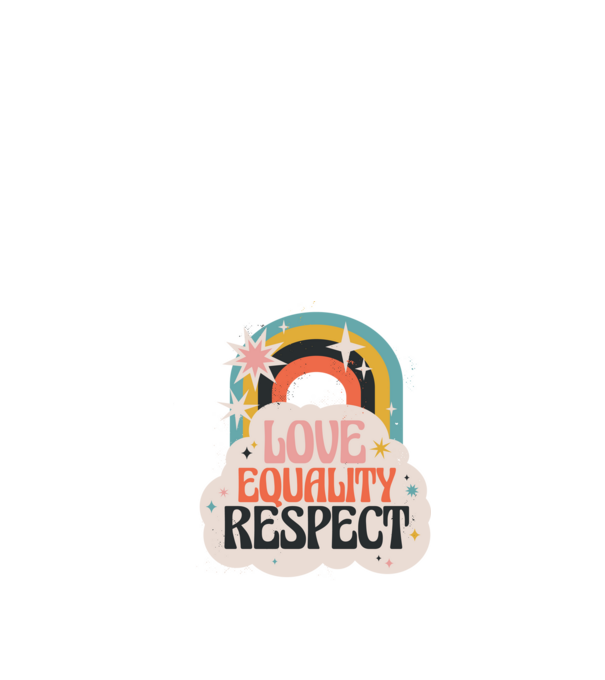 Love equality respect minta fekete pólón