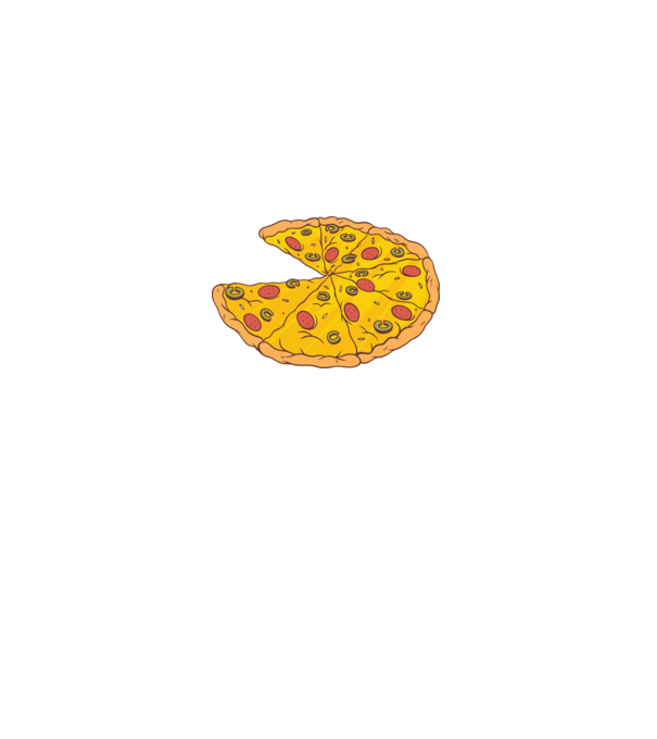 Pizza szeletek Páros minta szürke pólón