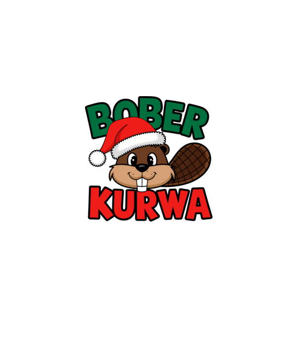 Bober Kurwa Karácsonyra - Vicces meme póló minta szürke pólón