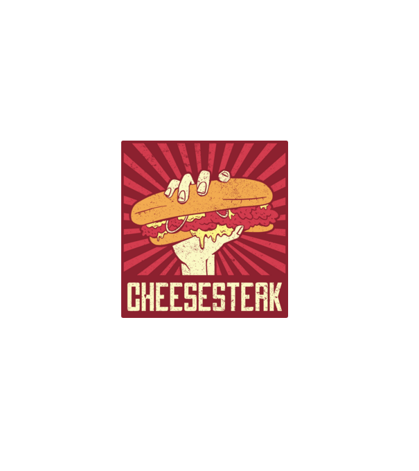 Sajt steak minta fekete pólón