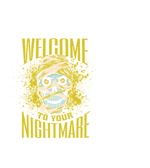 Welcome to your Nightmare Halloween minta fekete pólón