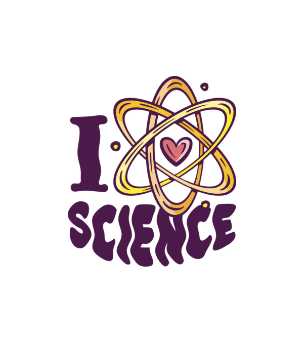 I Love Science Tudományos minta fehér pólón