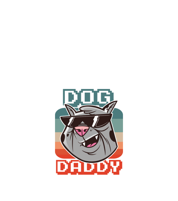 Dod Daddy - Kutyás Apa minta fekete pólón