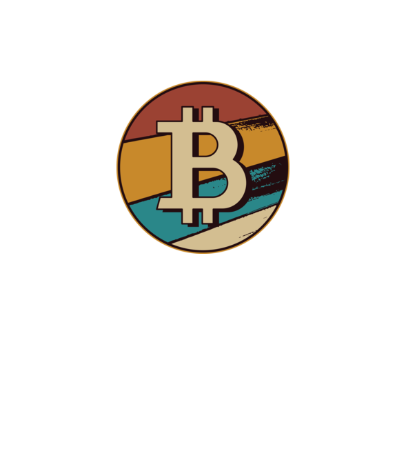 Bitcoin retro minta fekete pólón