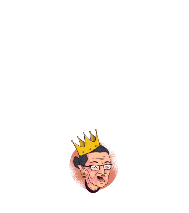 Ruth Bader Ginsburg minta sötétkék pólón