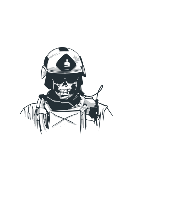 Special Force Skull minta világoskék pólón
