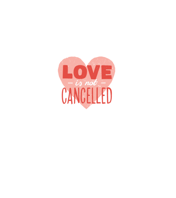 Love is not cancelled minta sötétkék pólón