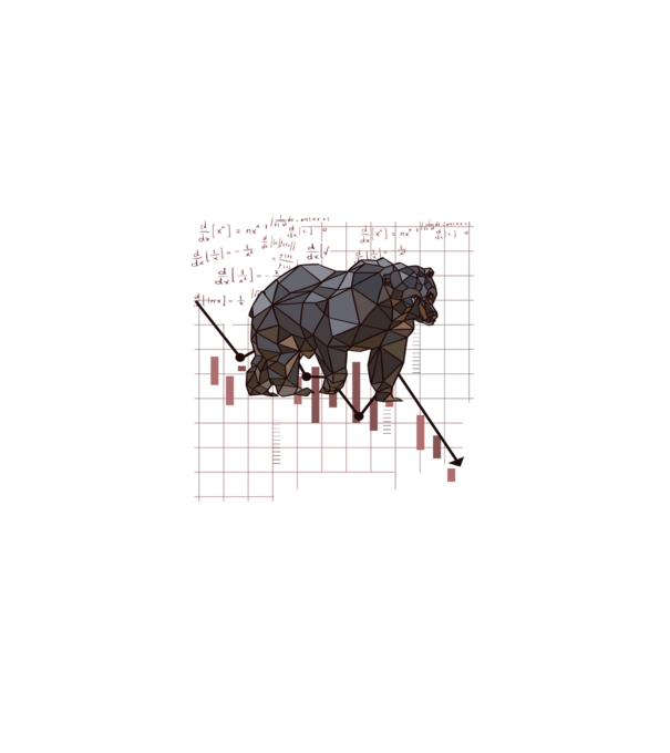 Polygonal Bear minta szürke pólón