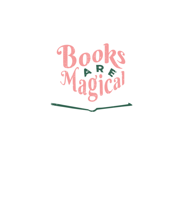 Books Are Magical minta fekete pólón