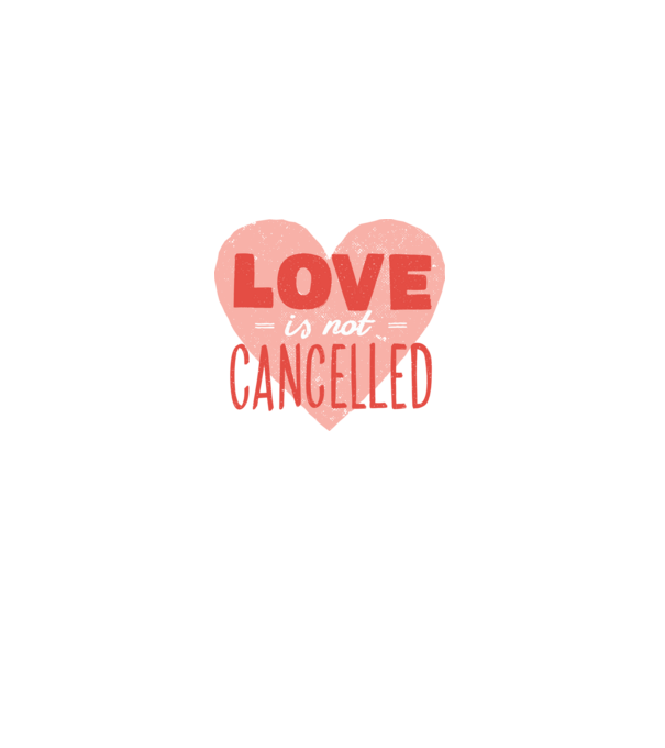 Love is not cancelled minta szürke pólón