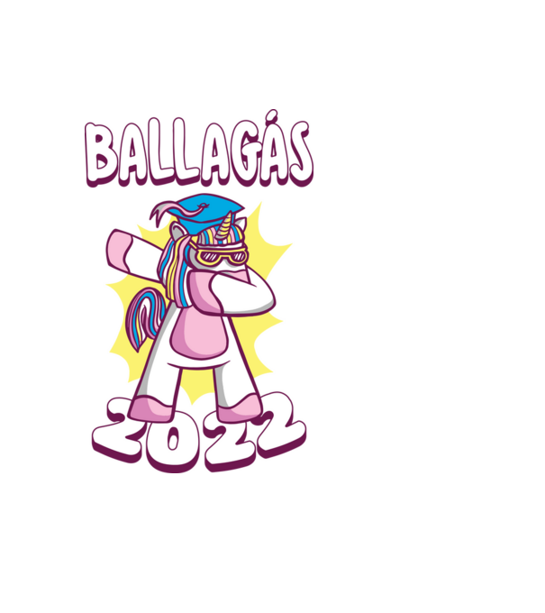 BALLAGÓ UNIKORNIS BALLAGÁS minta világoskék pólón