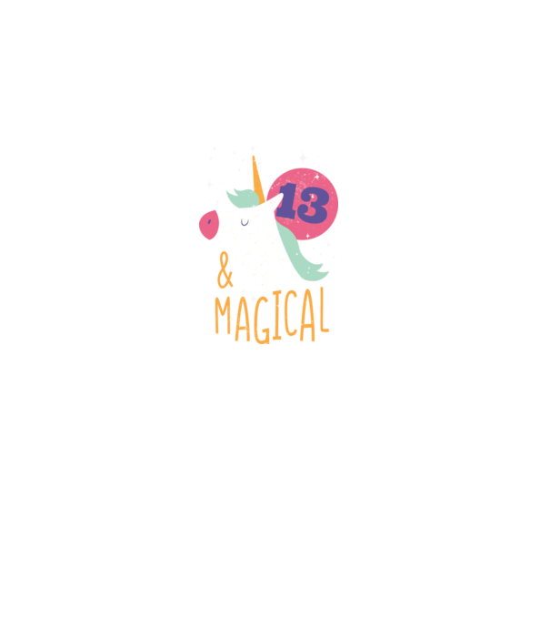 I'm 13 and Magical Unikornis minta fekete pólón