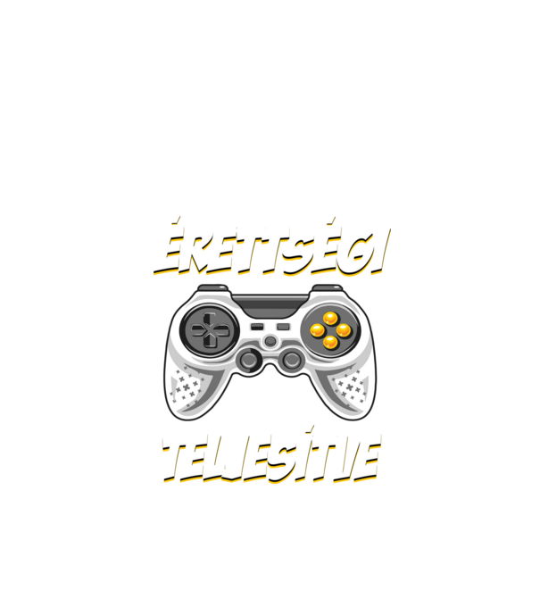 Érettségi teljesítve gamer Ballagás minta fekete pólón