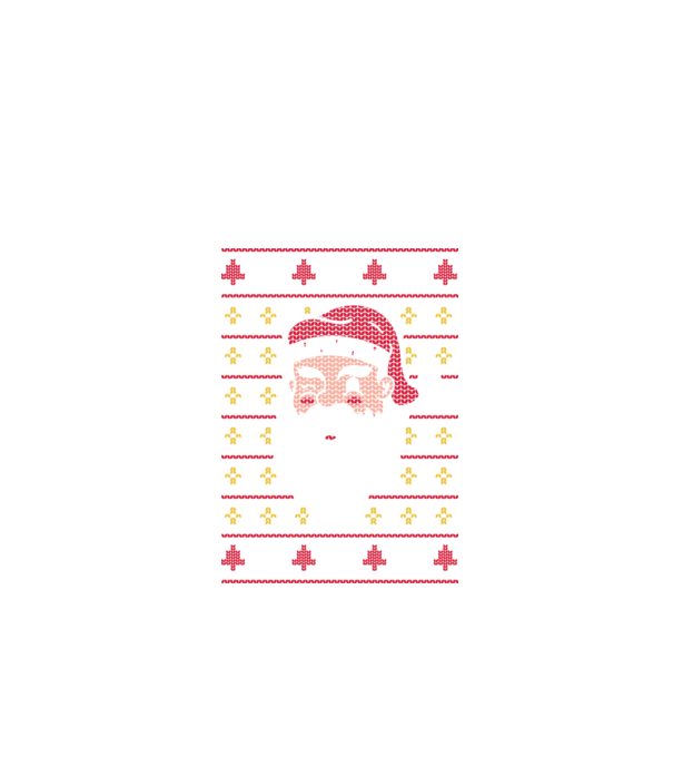 Télapó Ugly Sweater minta fekete pólón