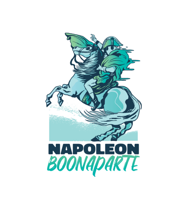 Napoleon Boonaparte minta fehér pólón