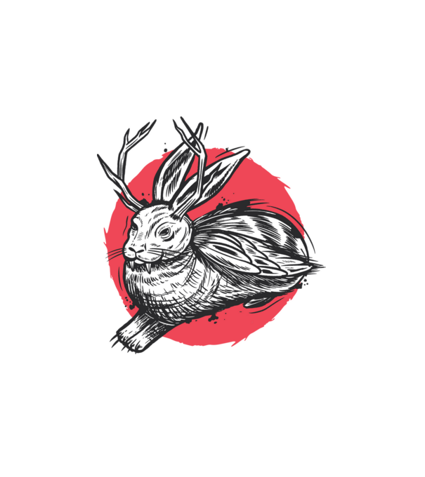 Wolpertinger minta fehér pólón