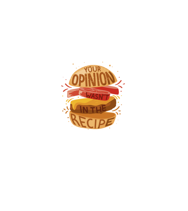 Your Opinion Burger minta fekete pólón