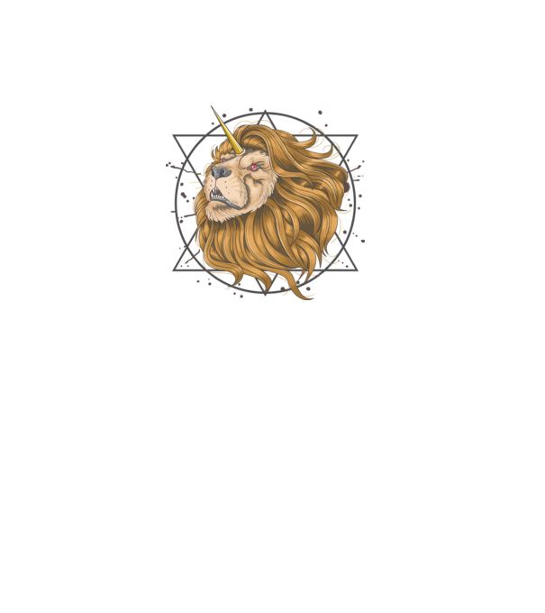 lion unicorn minta szürke pólón