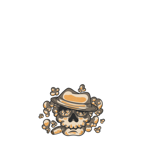 Gang Skull minta fehér pólón