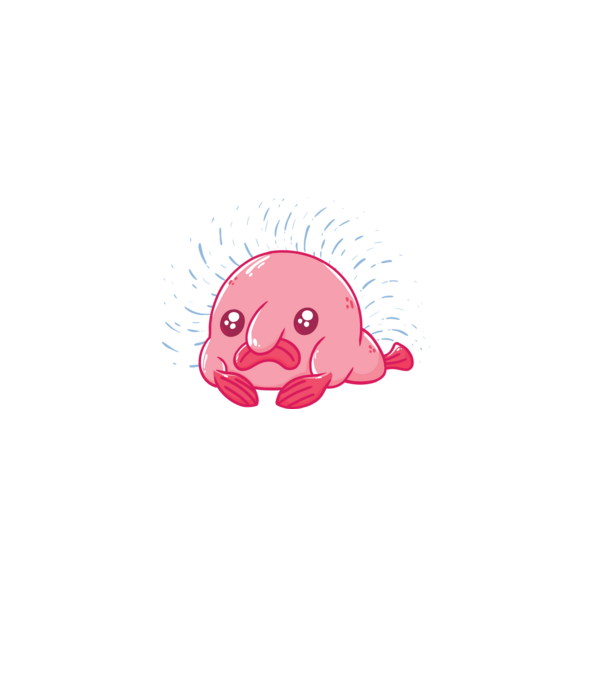 Blobfish minta fekete pólón